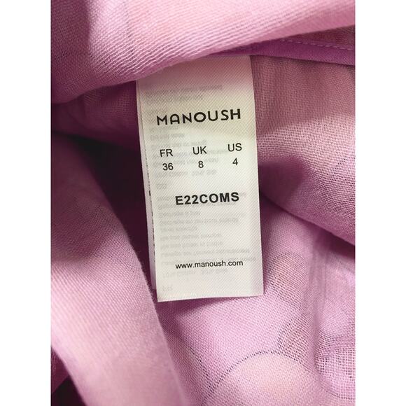 MANOUSH Silk Blend Groovy Floral Comic Strip Shirt Dress US 36 NWT $945 - Picture 16 of 16